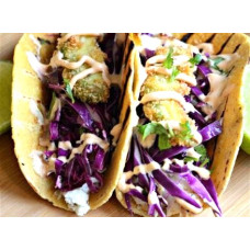 Crispy fried avocado Tacos Crispy fried avocado Tacos